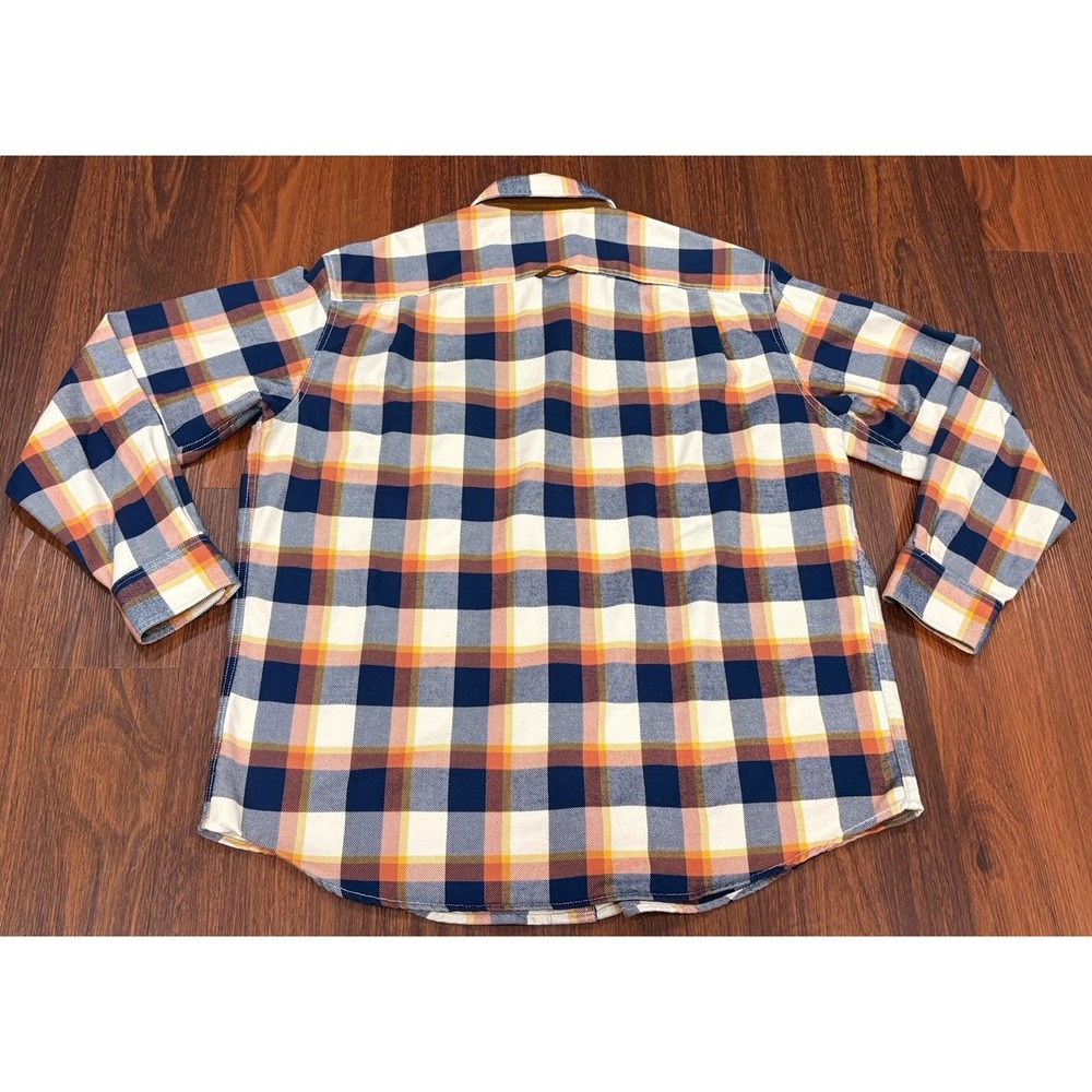 Orvis Mens XL Plaid Flannel Cotton Button-Up Shirt Long Sleeve Classic Pockets - Picture 11 of 12